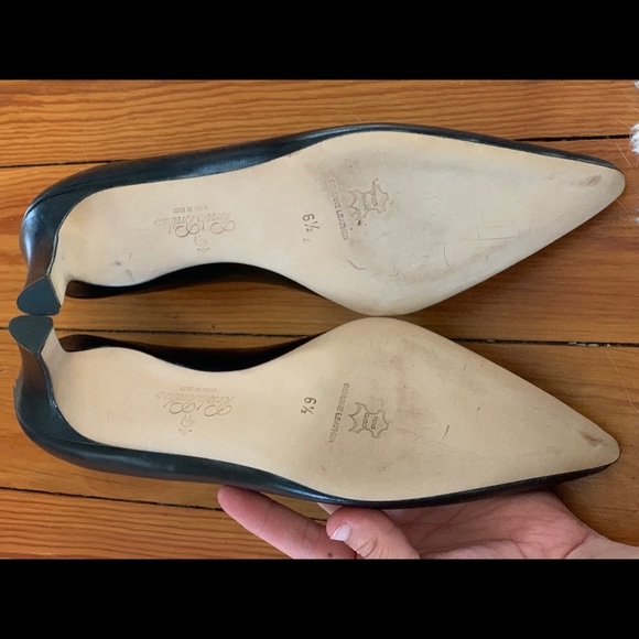 Navy Leather Pumps - Picture 6 of 7